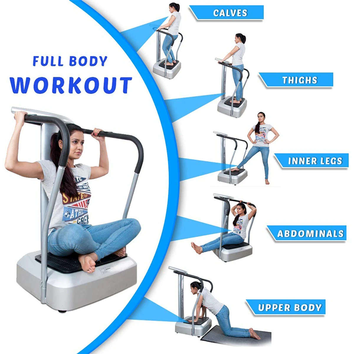 Crazy Fit Oscillation Massager Machine for Full Body Exercise Fitness Workout Vibration Plate (Fitness)