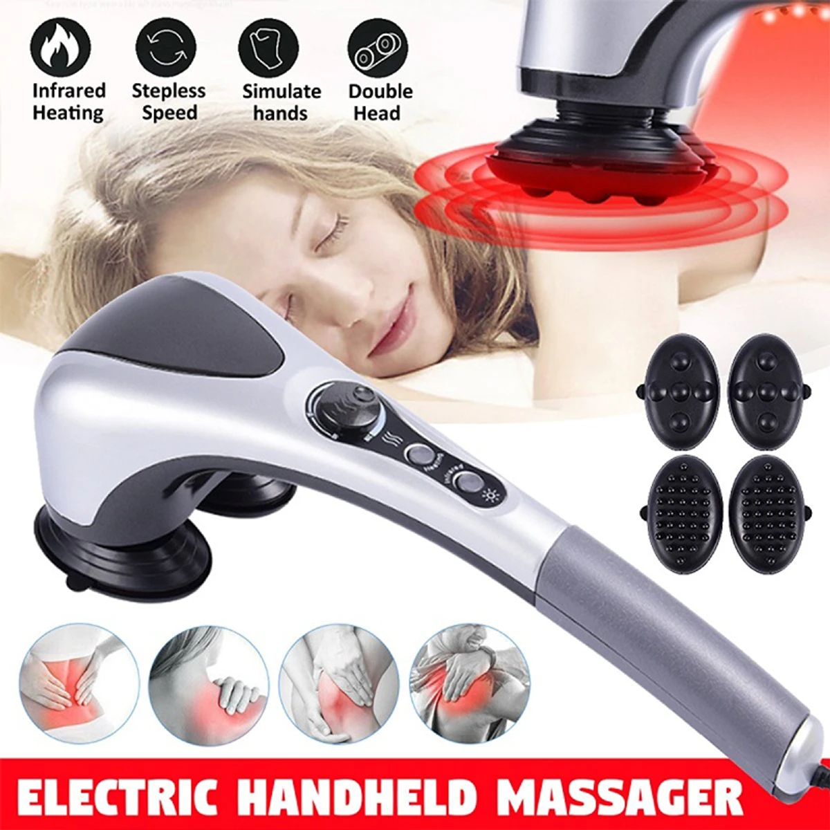 Double Head Heating Massager